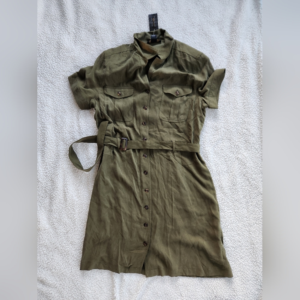 Metropolitan 100% silk new york size 14 with tags button down dress with…